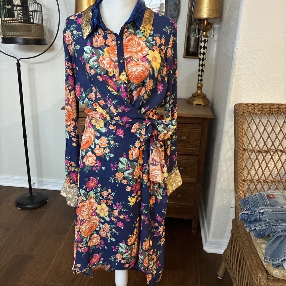 Aratta Silent Journey Wrap Dress Size Sm